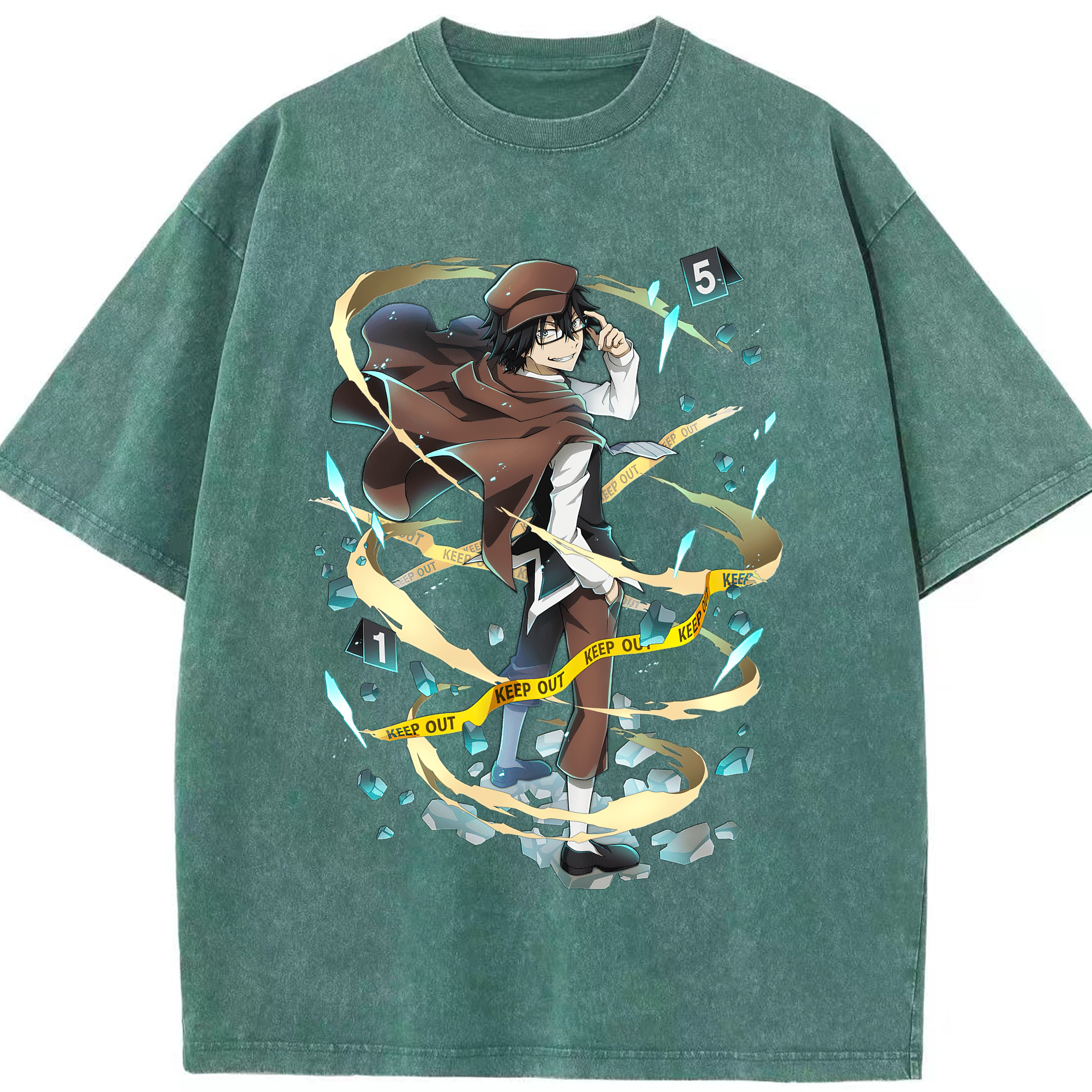 （画像用） 文豪ストレイドッグス Bungo Stray Dogs 綿100% ヴィンテージ風 半袖Tシャツ（フロントプリント）